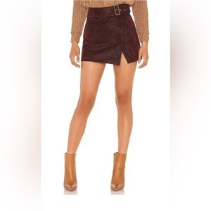 Free People Ari Wrap Skirt Wine size 12 NWT